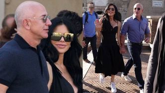 Zadowolony MULTIMILIARDER Jeff Bezos i wydekoltowana Lauren Sanchez odbywają romantyczny spacer po Rzymie (ZDJĘCIA)