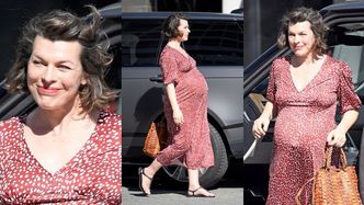 Naturalna Milla Jovovich prezentuje ciążowe krągłości na lunchu w Beverly Hills