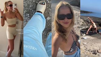 Greckie wakacje Jessiki Mercedes: planowanie stylizacji, joga na skałach i "czarne stopy" w klapkach za DWA TYSIĄCE (ZDJĘCIA)