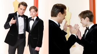 Oscary 2023. Colin Farrell bryluje na ściance z 13-letnim synem, Henrym Tadeuszem (ZDJĘCIA)
