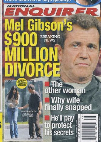 Żona Gibsona dostanie 450 milionów!