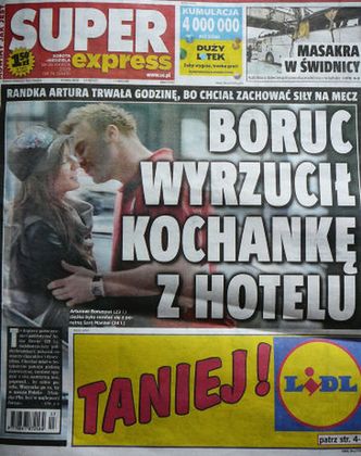 Boruc "wyrzucił kochankę z hotelu"...