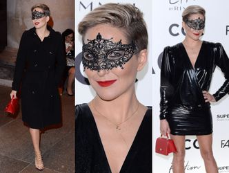 Wyuzdana Magda Steczkowska bawi się na imprezie marki Zaquad w masce z "50 twarzy Grey'a"