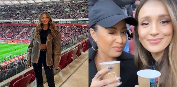 Anna Lewandowska, Marina i Patricia Kazadi żarliwie kibicują polskiej reprezentacji na meczu z Albanią (FOTO)