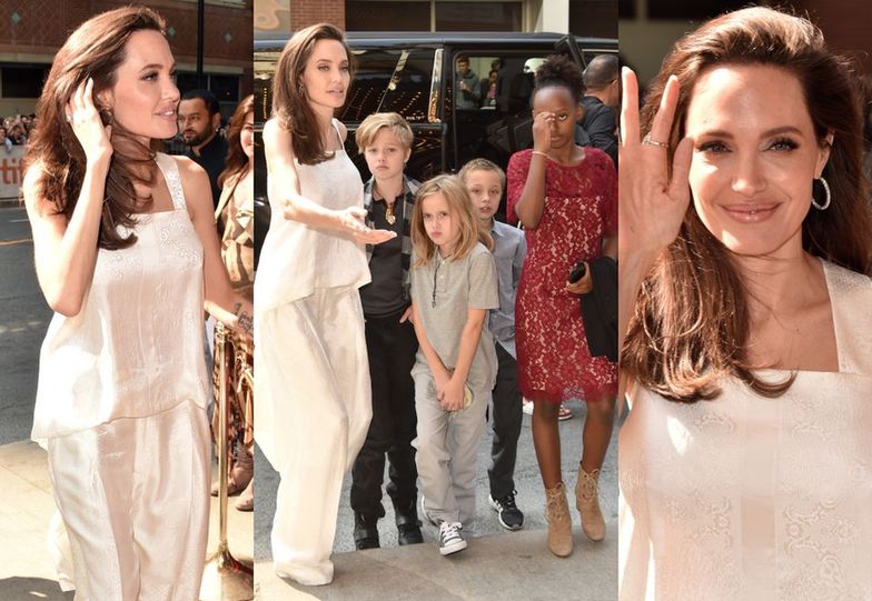 Angelina Jolie z dziećmi w Toronto