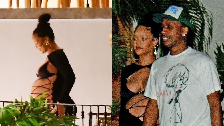 Rihanna w odważnej kreacji eksponuje ciążowy brzuch na kolacji z ASAP Rockym (ZDJĘCIA)