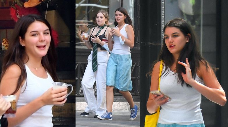 16-letnia Suri Cruise spaceruje ulicami Nowego Jorku. Coraz bardziej przypomina Katie Holmes? (ZDJĘCIA)