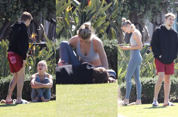 Justin Bieber i Hailey Baldwin kłócą się w parku w niedzielne przedpołudnie (FOTO)