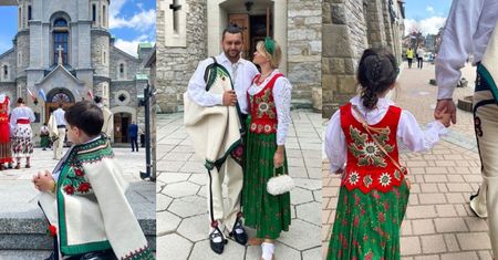 "Góralka" Zofia Ślotała z dumą prezentuje męża i dzieci w ludowych strojach (ZDJĘCIA)