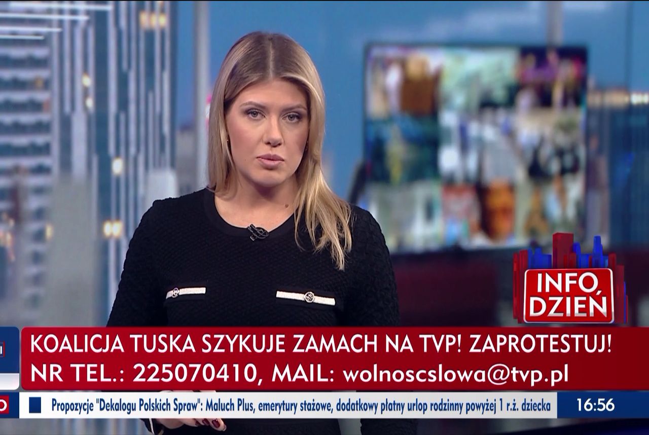 Alarm w TVP Info. Wzywają widzów do protestów