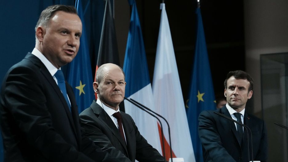 Duda, Macron i Scholz na spotkaniu Trójkąta Weimarskiego