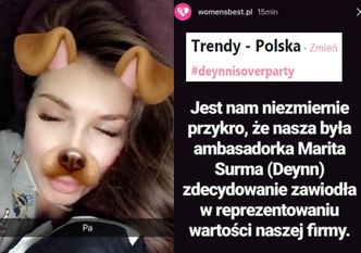 Deynn TRACI FANÓW I... KONTRAKTY REKLAMOWE! "Nie reprezentuje już naszej firmy w żaden sposób!"