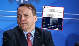 "Potwierdził" łgarstwa Kremla? Oskarża Sikorskiego. Poszło o wpis