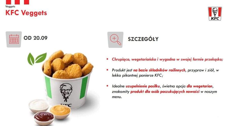 KFC Veggets. Wegetariańskie nuggetsy już niedługo w każdej restauracji