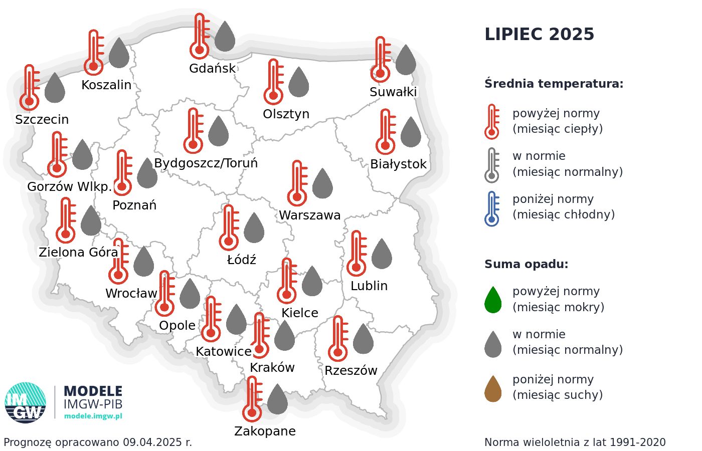 Pogoda długoterminowa na lipiec.