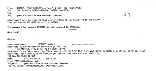 Mając działającego VAX-a można już było się komunikować ze światem (źródło: popul.ifj.edu.pl)