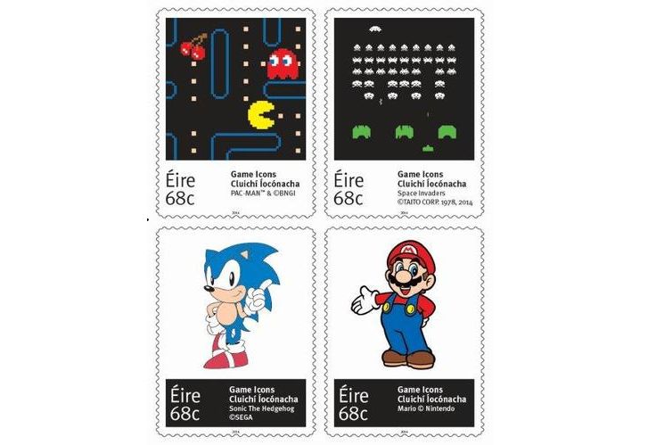 Mario, Pac-Man i Sonic na zagranicznych znaczkach.