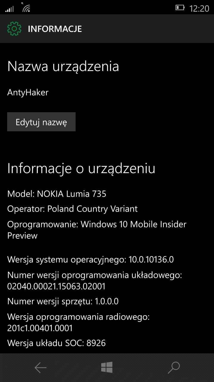 Windows 10 Mobile kompilacja 10136 — kolejne podejście i kolejny powrót do WP 8.1.2
