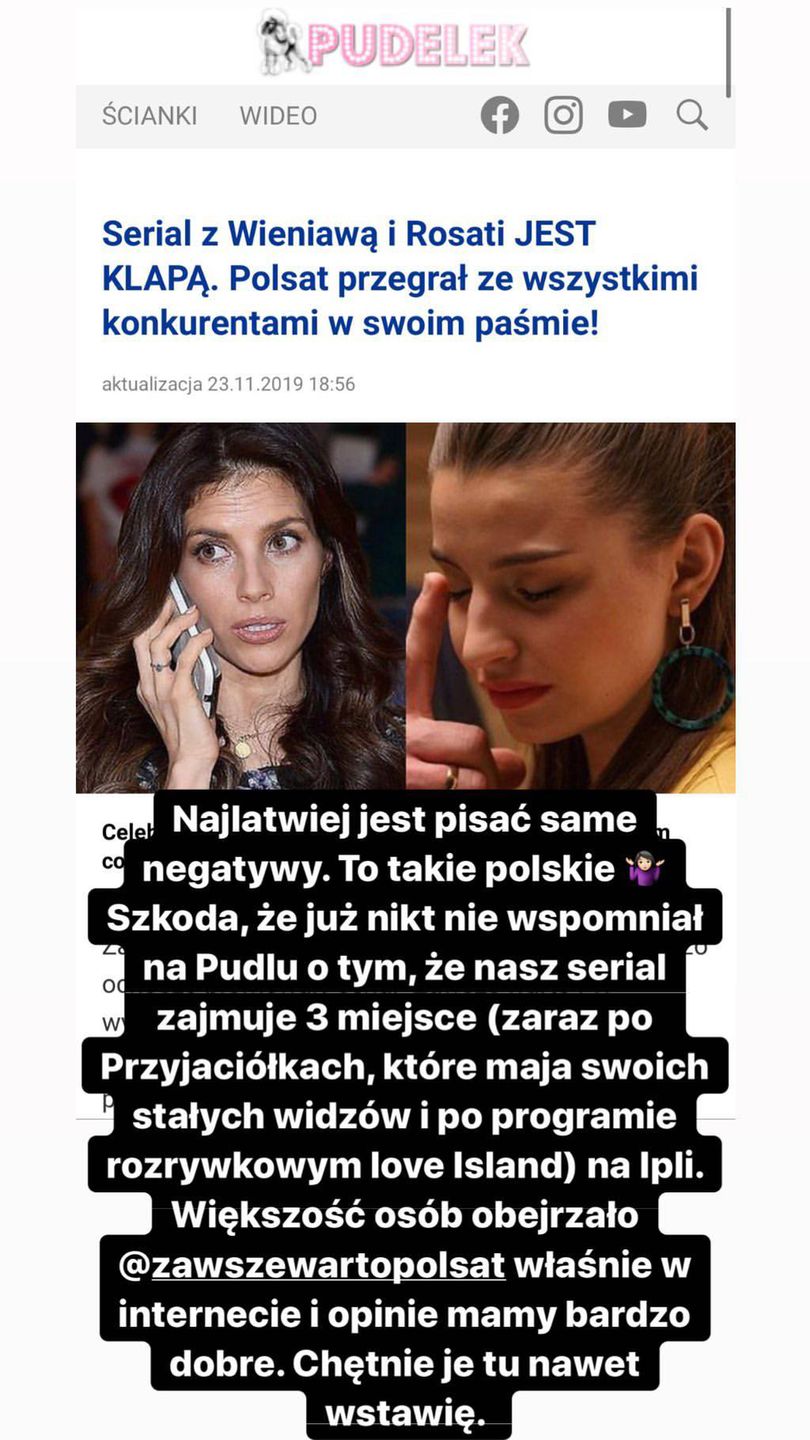 Julia Wieniawa komentuje wyniki oglądalności Zawsze warto