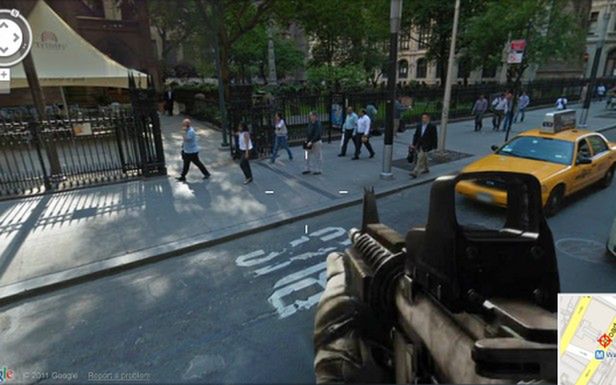 Google Street View jako shooter FPP