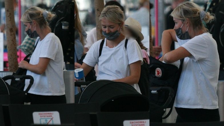 Ciężarna Olga Frycz wyprawia się do Chorwacji z gdańskiego lotniska