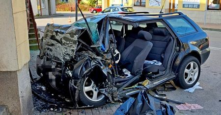 Tragiczny wypadek w Mielcu. Kierowca zginął na miejscu