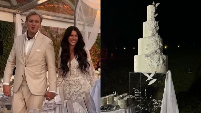 Symboliczny cyatat na weselu Roksany Węgiel i Kevina Mgleja