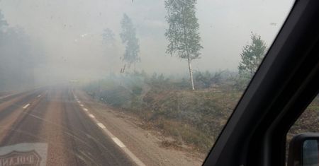 Strażacy z Chodzieży gaszą pożar w Szwecji
