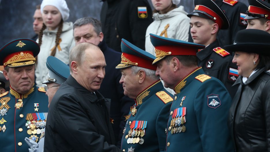 Władimir Putin podczas obchodów Dnia Zwycięstwa w Moskwie