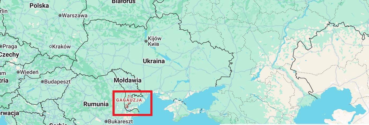 Region Gagauzji zaznaczony na mapie