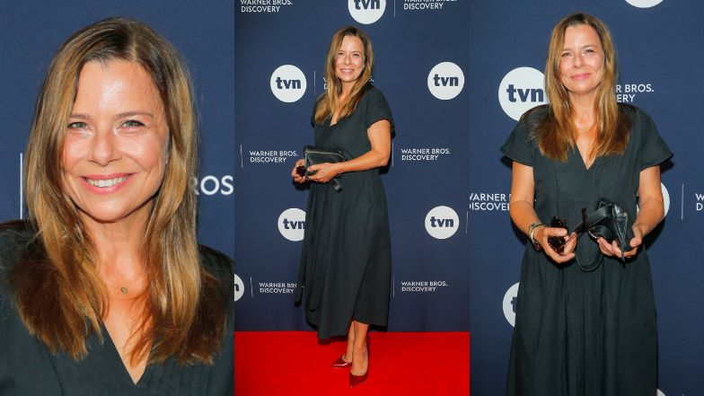 Agata Kulesza posyła uśmiechy na ramówce TVN