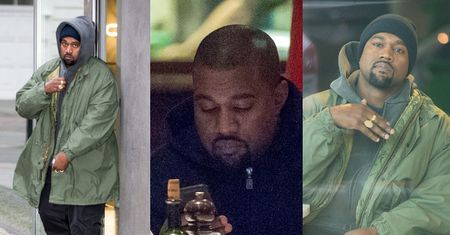 Naburmuszony Kanye West w Berlinie