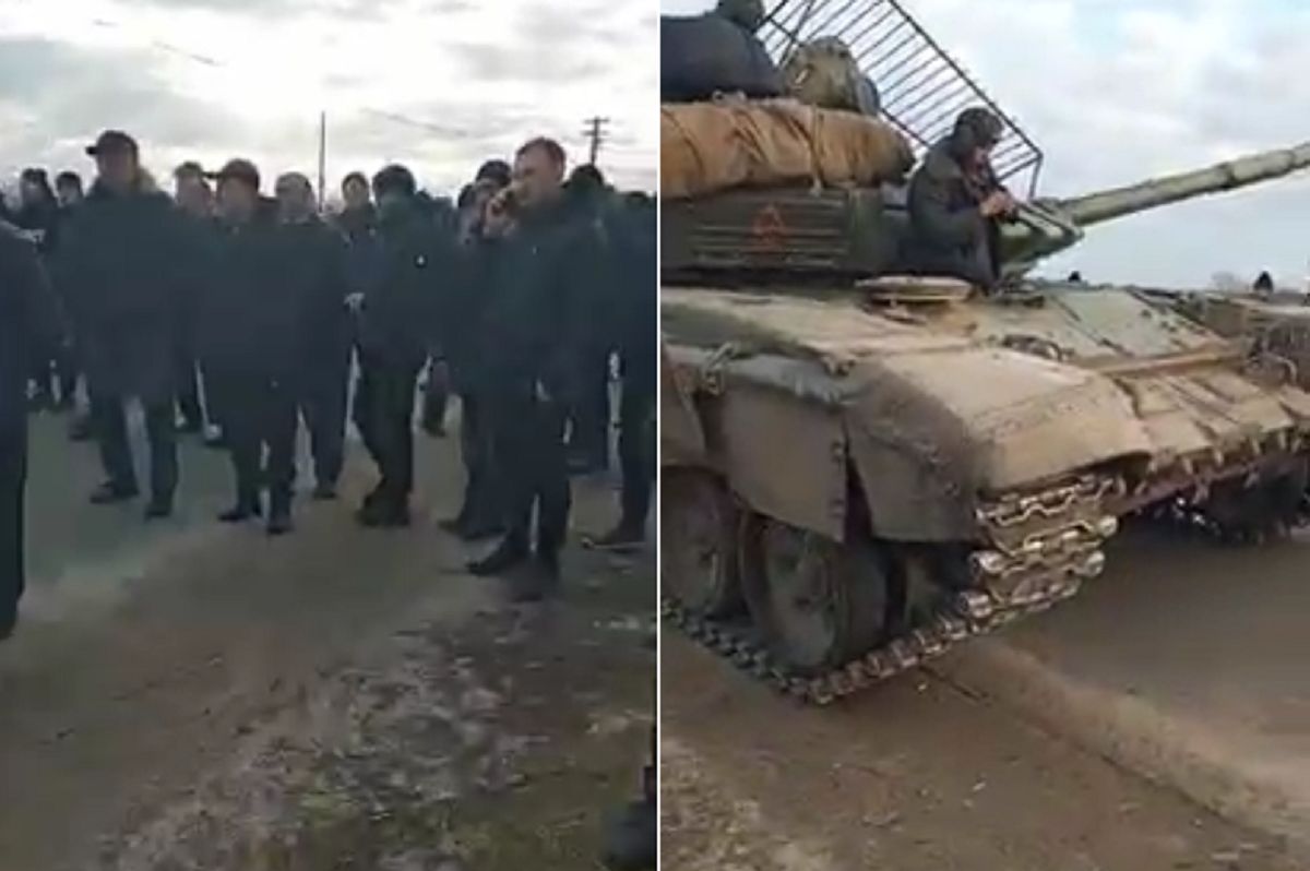 Mieszkańcy nie boją się rosyjskich czołgów. "Bierzcie przykład"