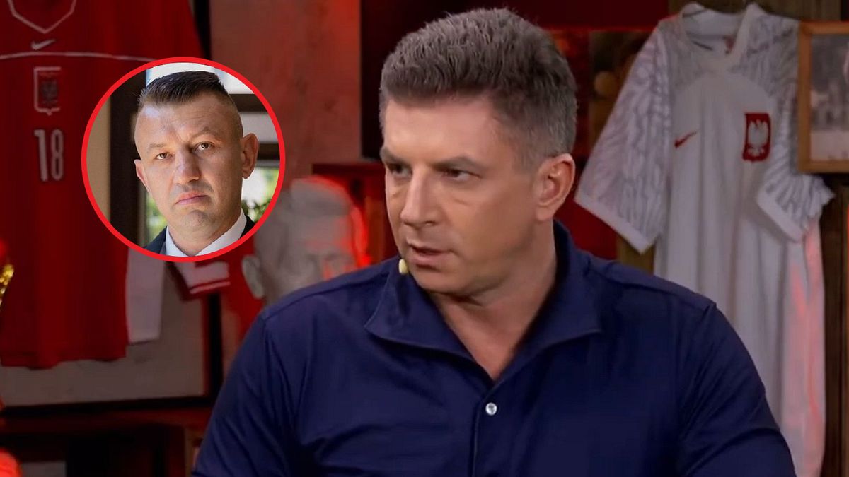 Na zdjęciu dużym Mateusz Borek. Na małym Tomasz Adamek