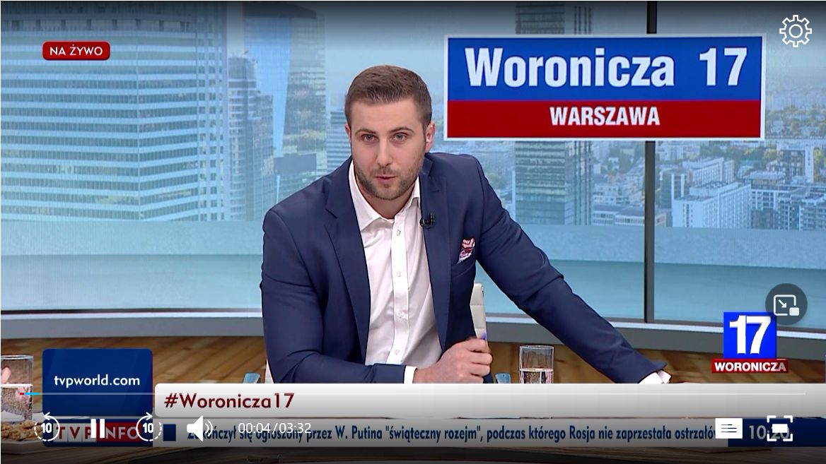 Reporter TVP Info Miłosz Kłeczek mówi o sobie, że jest wojownikiem