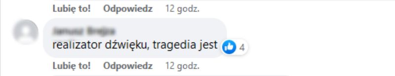 Komentarz z facebookowego profilu festiwalu Top of The Top 