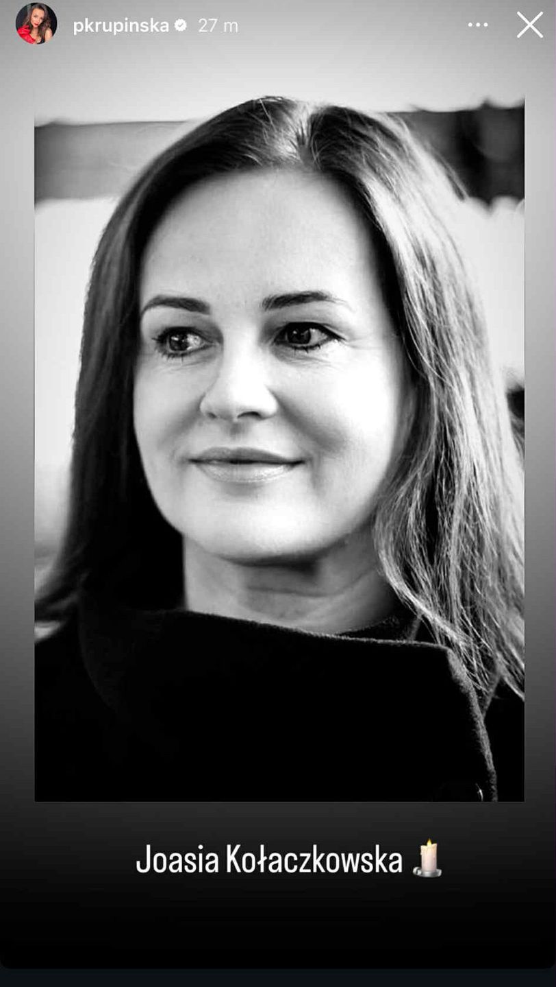 Paulina Krupińska żegna Joannę Kołaczkowską