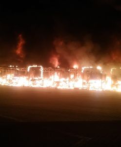 Ludzi obudziły eksplozje. Spłonęły autobusy w zajezdni w Bytomiu