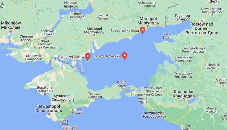 Rosja blokuje Morze Azowskie. Ten akwen służy jej do handlu z Zachodem