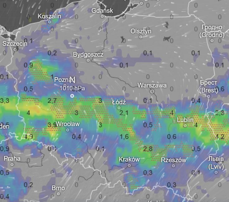 Deszcz i burze 1 czerwca