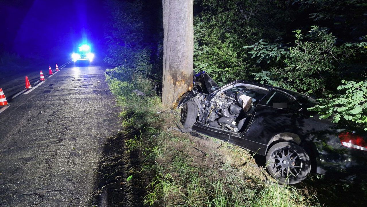 Pijana wjechała BMW w drzewo. Jej kuzyn zatrzymany z narkotykami
