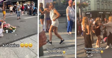 Nagrania z Katowic. Biały dzień, środek ulicy