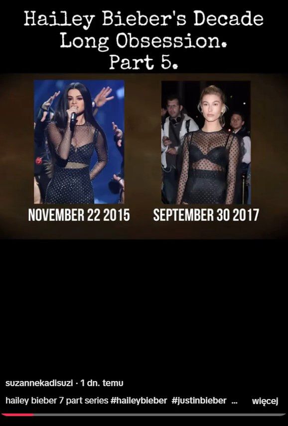 Hailey Bieber jest posądzana o naśladowanie Seleny Gomez