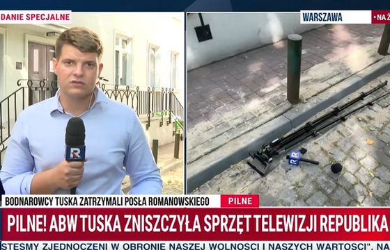 TV Republika skarży się, że przy zatrzymaniu posła zniszczono jej sprzęt
