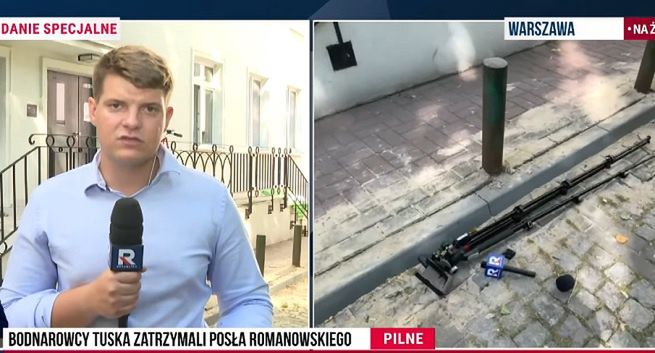 TV Republika skarży się, że przy zatrzymaniu posła zniszczono jej sprzęt