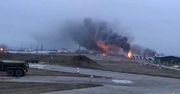 Atak na rosyjskie lotnisko. Widać szalejący pożar