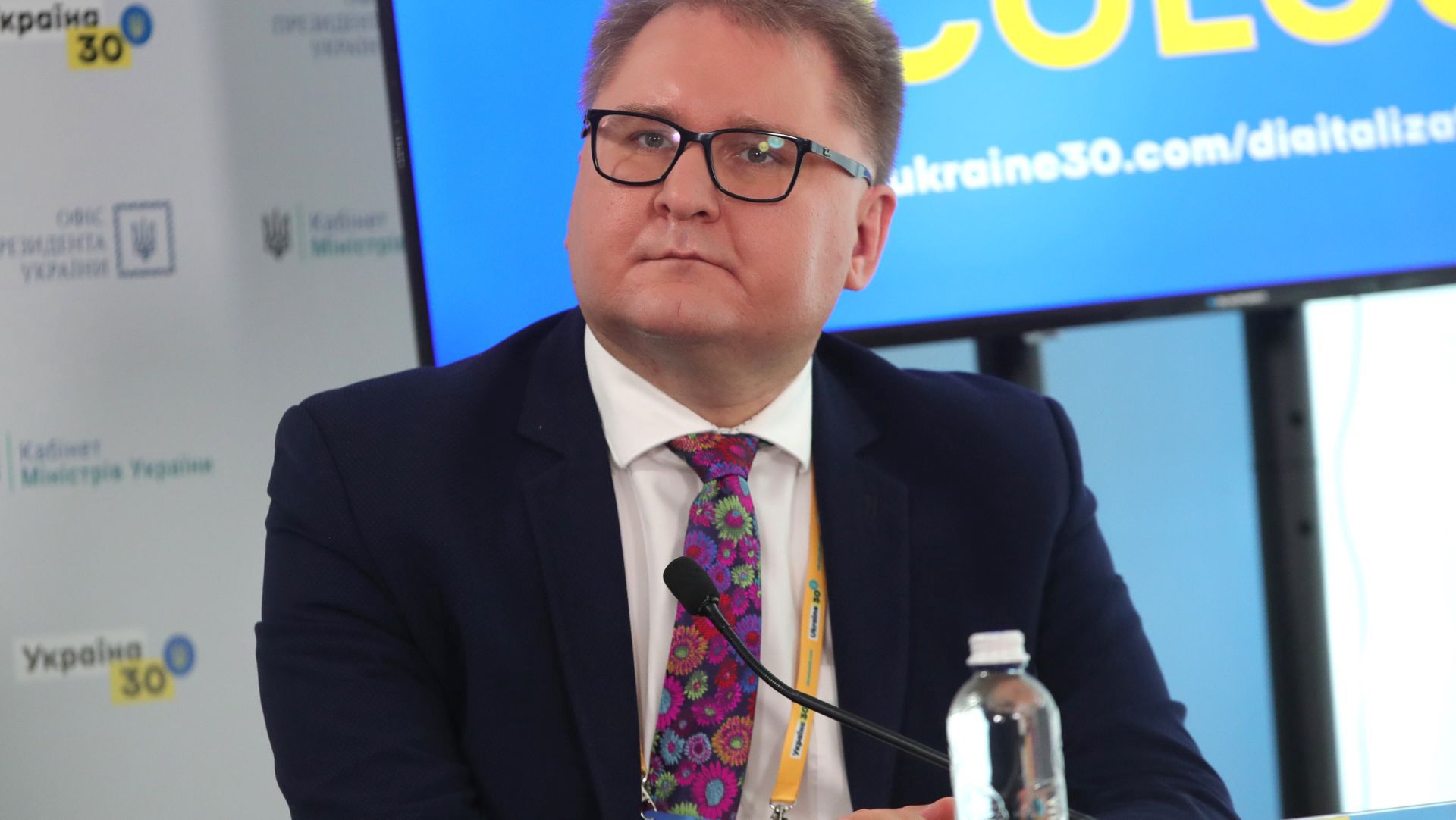 News conference of speakers of Ukraine 30. Ecology Forum in KyivKYIV, UKRAINE - JUNE 8, 2021 - Deputy Minister for Economic Development, Trade and Agriculture of Ukraine, Trade Representative of Ukraine Taras Kachka attends the news conference during the Ukraine 30. Ecology Forum at the Kyiv International Convention Center Parkovy, Kyiv, capital of Ukraine. (Photo credit should read Pavlo_Bagmut/ Ukrinform/Future Publishing via Getty Images)Future Publishingukraine 30, ecology, forum, news conference, taras kachka