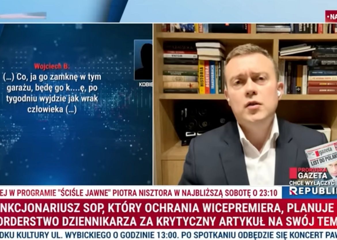 Funkcjonariusz SOP chciał zabić dziennikarza Republiki? Stacja ma nagranie