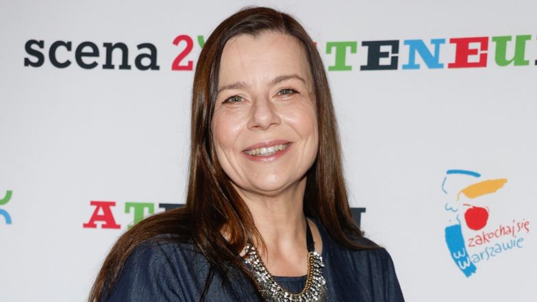 Agata Kulesza na premierze w Teatrze Ateneum