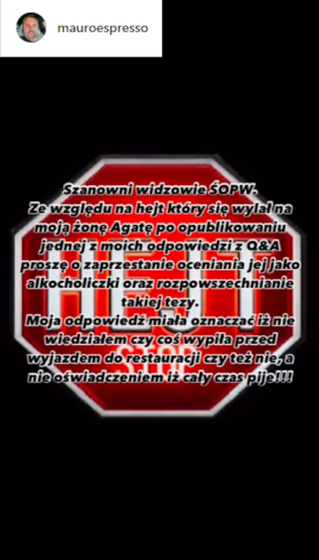 Piotr ze "Ślubu..." wydał oświadczenie